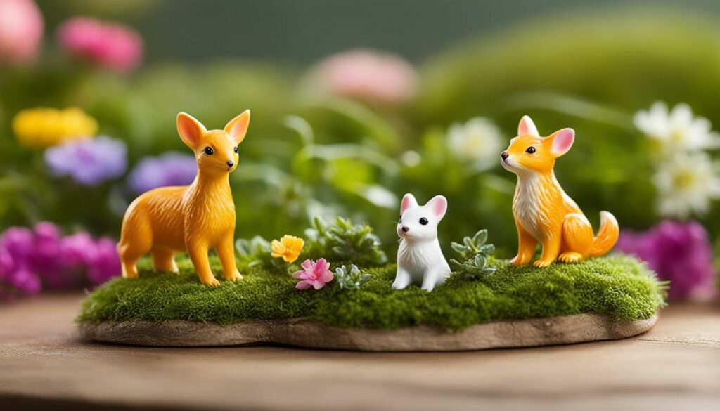 1 inch long miniature animal figurines