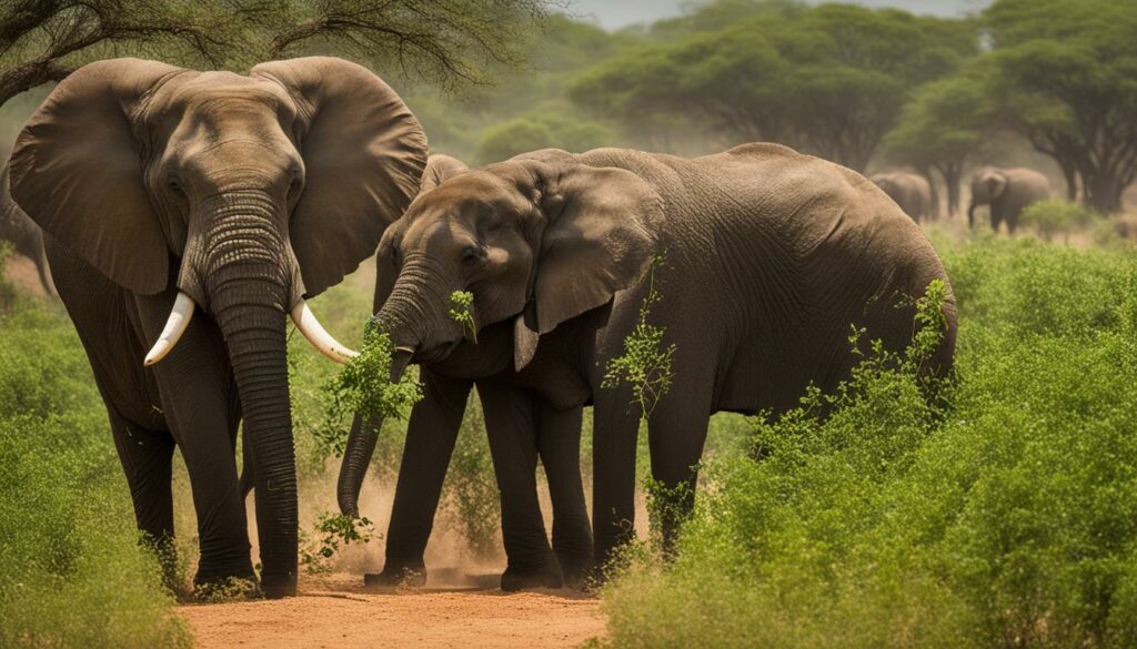 African and Indian Elephant Foraging Habits