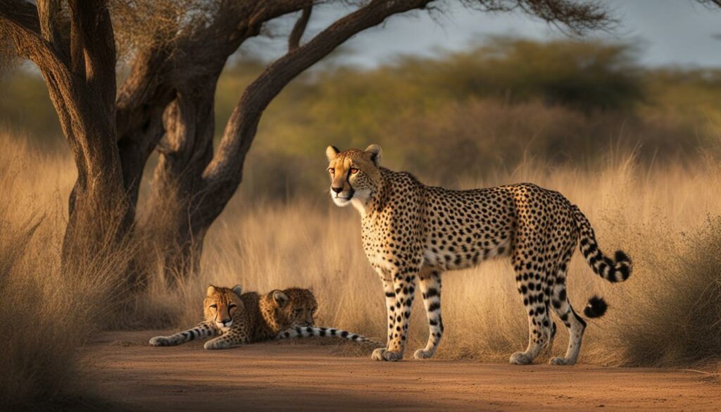 Comparative size of Cheetah and Jaguar