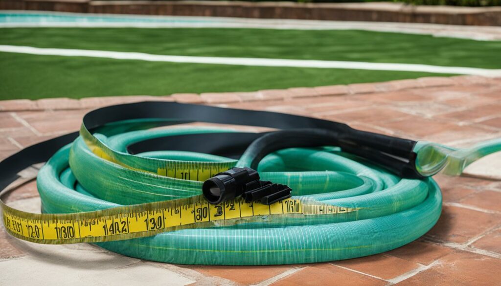 Pool hose diameter measurement