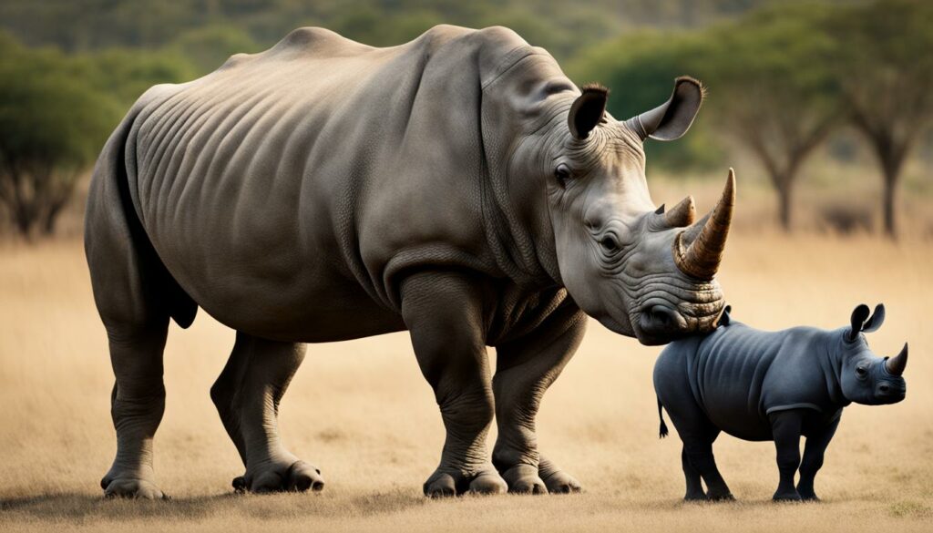 Rhino and Hippo Size Comparison Chart