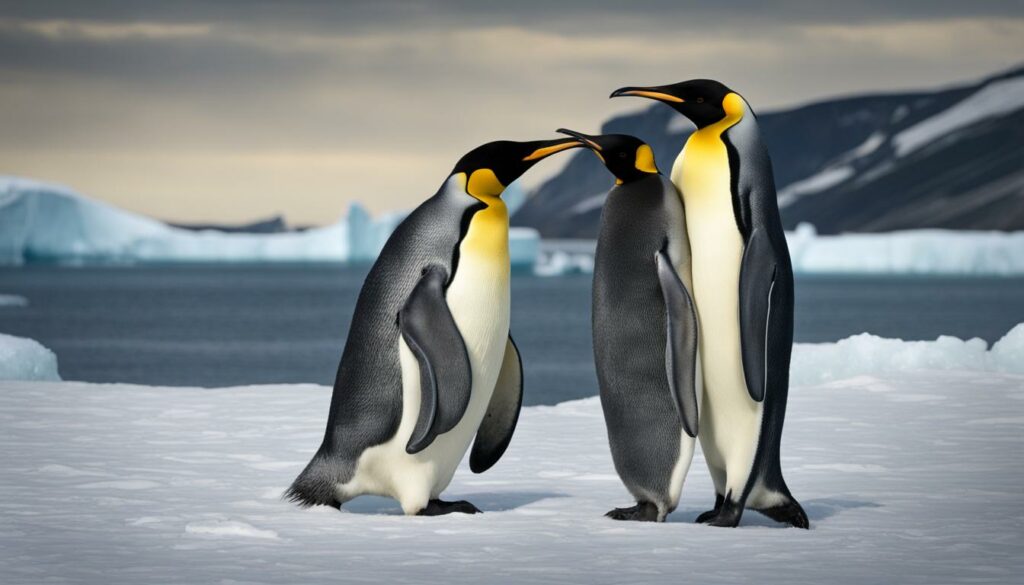 Size comparison between Emperor Penguin and King Penguin