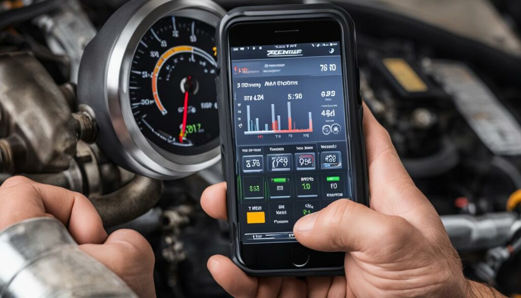 Using a smartphone app to measure engine RPM