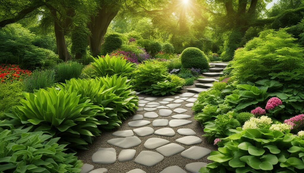garden stepping stone placement