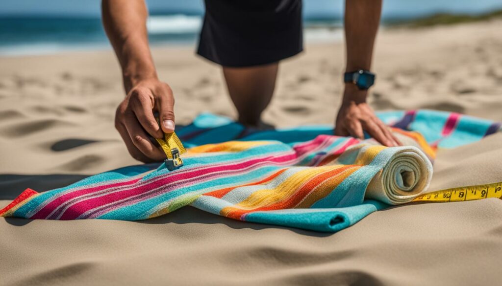 how to measure beach towel size