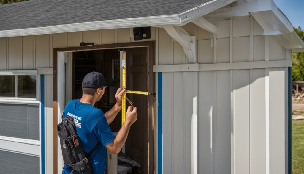 measuring a door for a mobile home