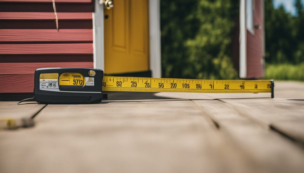 measuring a mobile home door