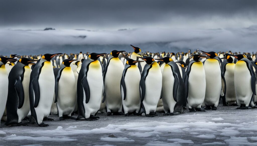 penguin populations threatened by climate change, human activities, and overfishing
